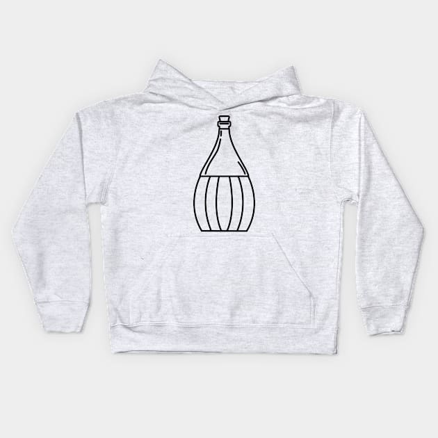 Wine Bottle Kids Hoodie by SWON Design